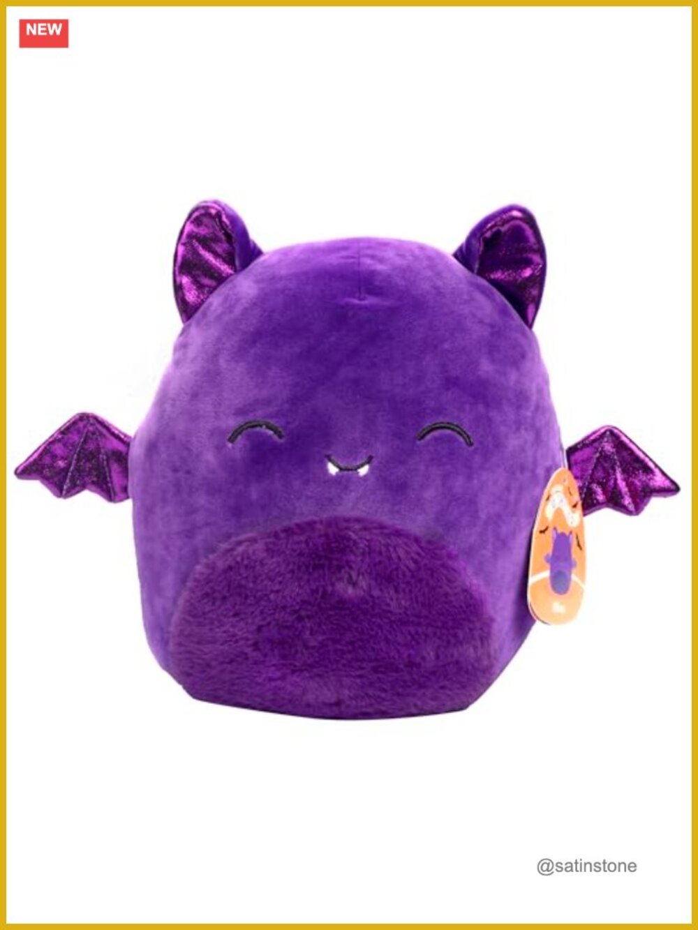 Squishmallows 10" Halloween Blas Purple Bat Stuffed Plush Toy